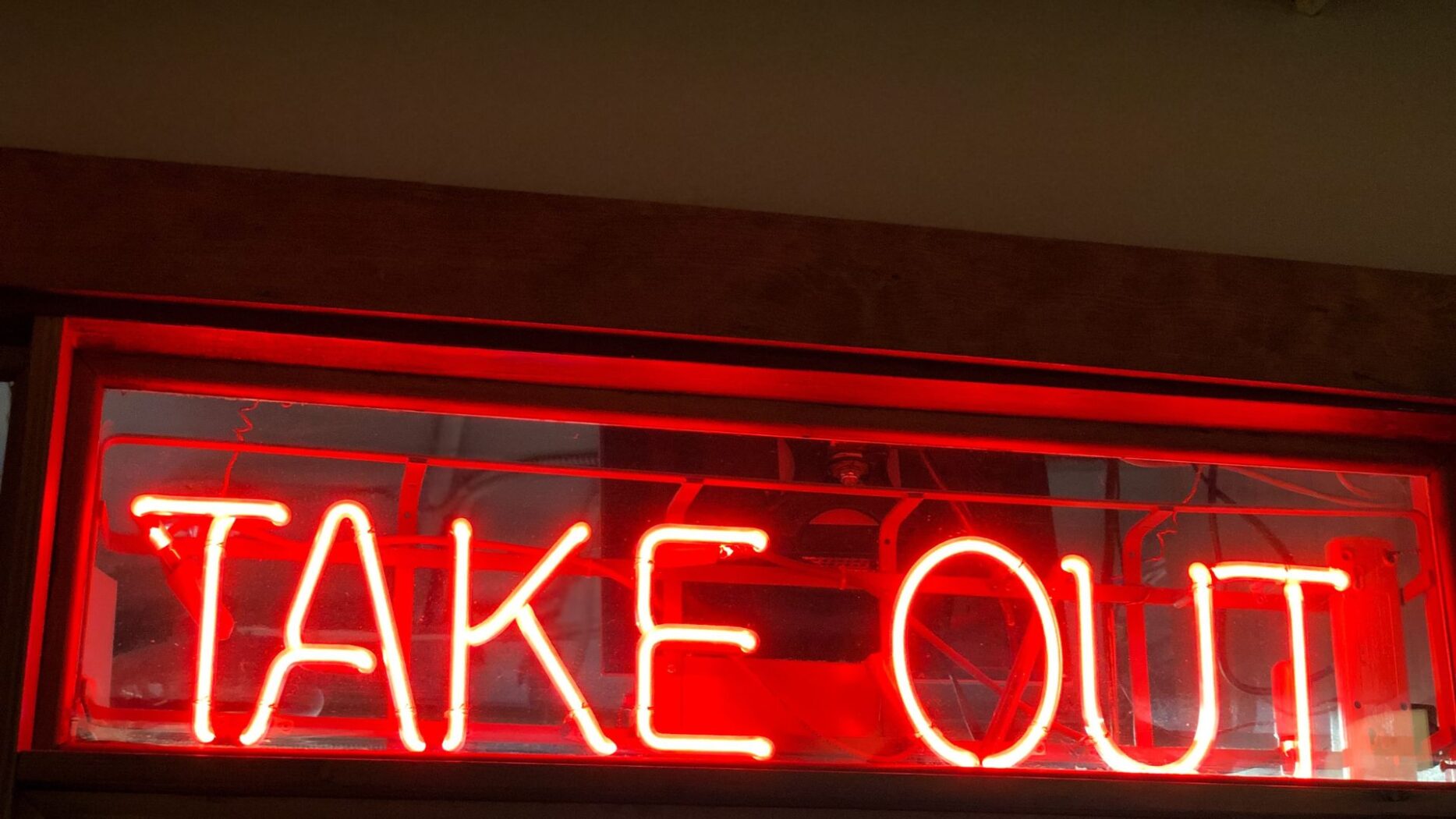 takeout sign