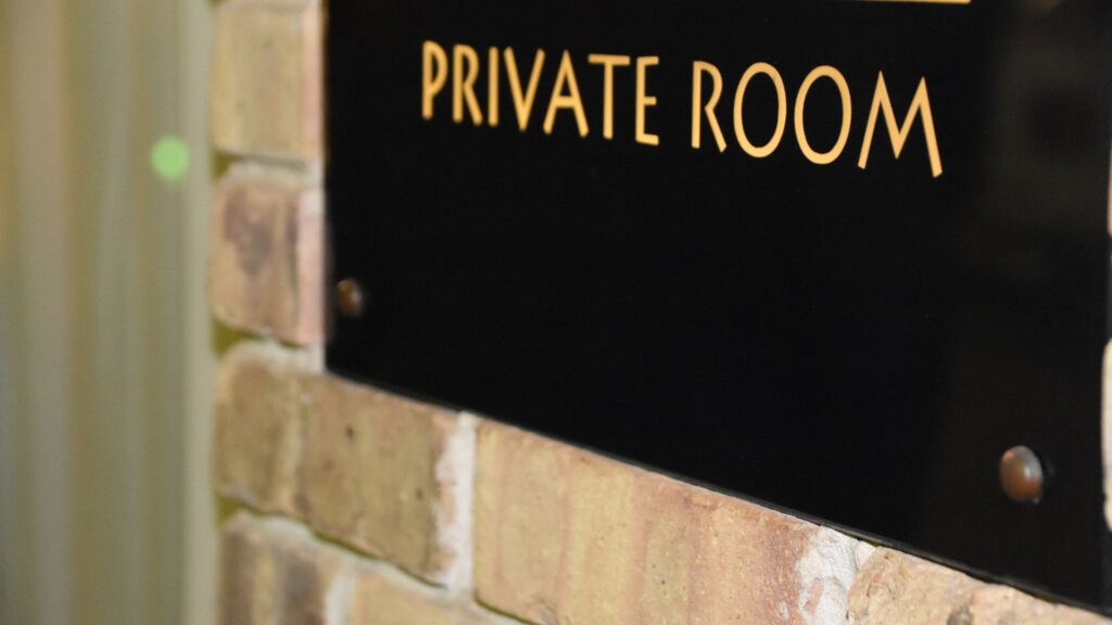 private room sign