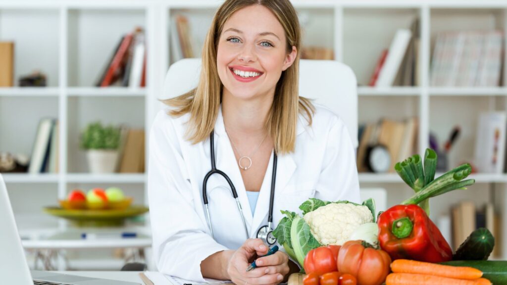 Foreign female nutritionist