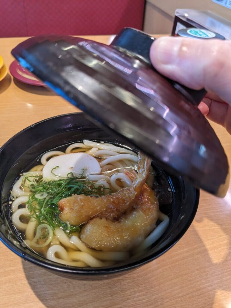 Sushiro Kanazawa Shrimp tempura udon 330 yen (tax included)
